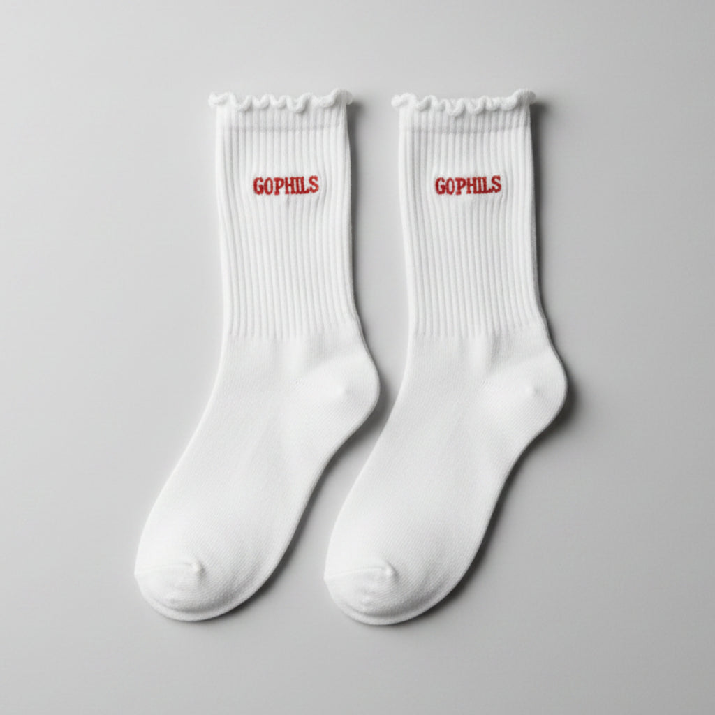 Philadelphia Phillies "Go Phils" Embroidered Ruffle Socks