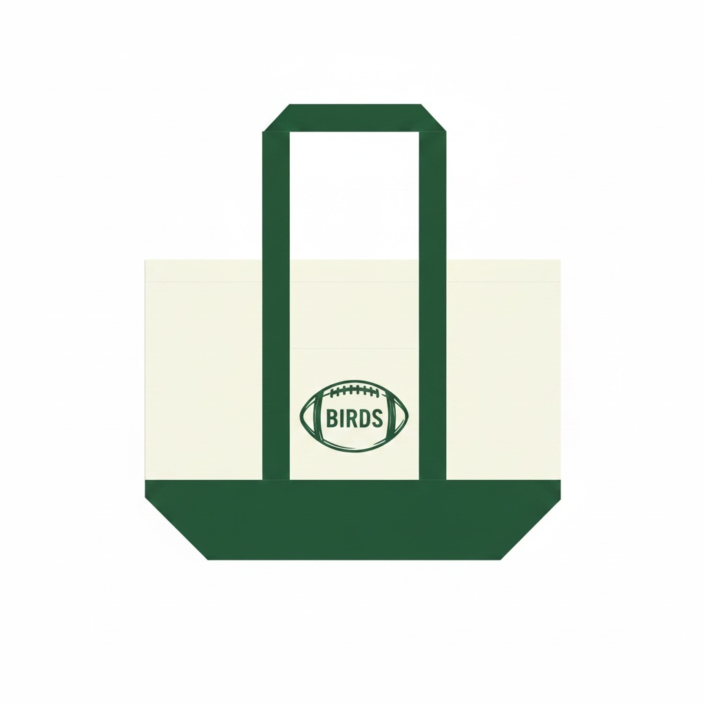Birds Football Canvas Tote