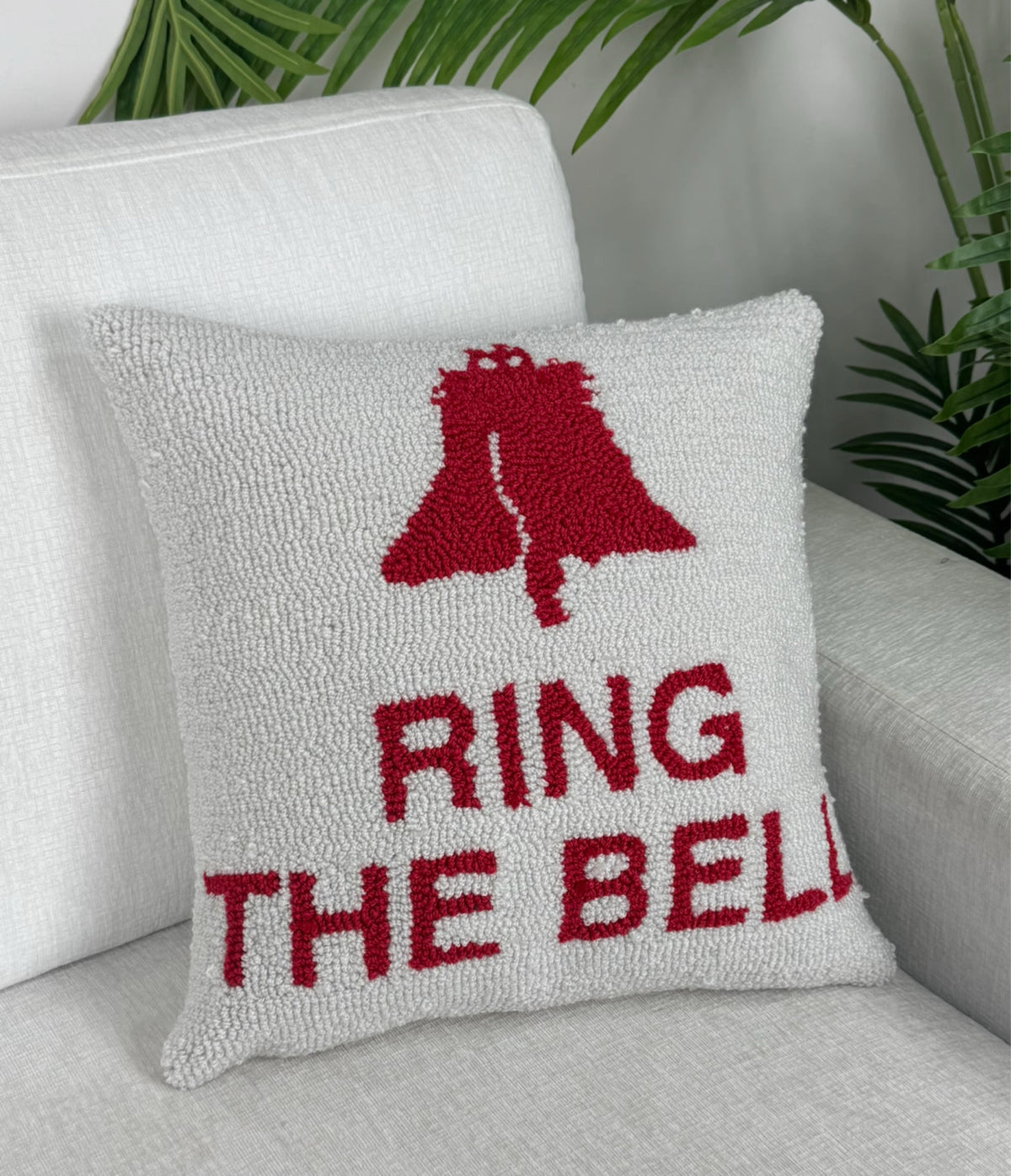 Philadelphia Ring The Bell Hooked Pillow