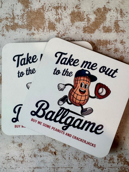 "Take Me Out to the Ballgame" Cork Coaster